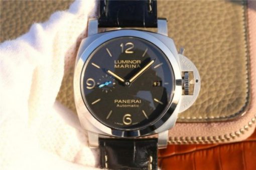 Replica Panerai PAM1312 XF Black Dial Black Leather Strap P9010