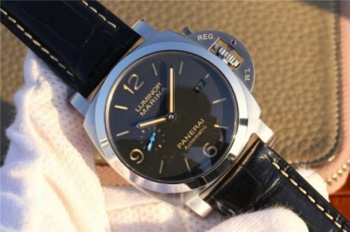 Replica Panerai PAM1312 XF Black Dial Black Leather Strap P9010 - Image 2