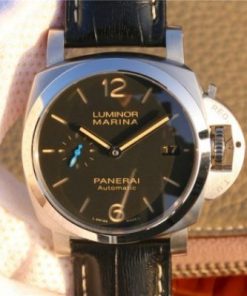 Replica Panerai PAM1392 XF Black Dial Black Leather Strap P9010