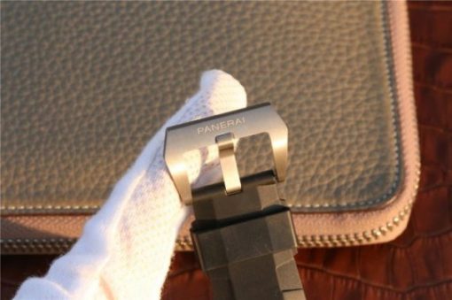 Replica Panerai PAM571 Titanium XF Black Dial Black Rubber Strap P9000 - Image 7