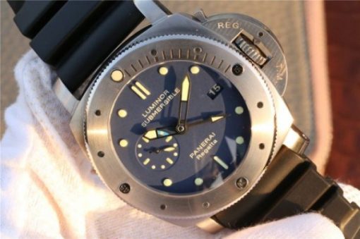 Replica Panerai PAM371 Titanium Blue Dial XF Black Rubber Strap P9001 - Image 3