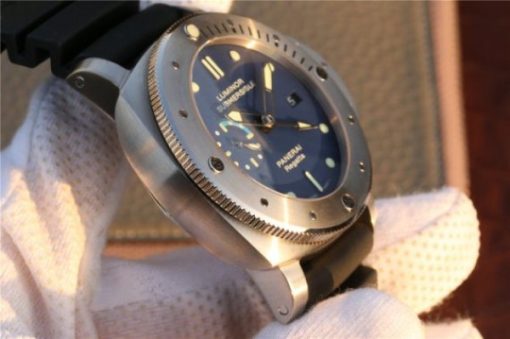 Replica Panerai PAM371 Titanium Blue Dial XF Black Rubber Strap P9001 - Image 4