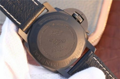 Replica Panerai PAM607 XF Left Handed Real Ceramic Black Leather Strap P9000 - Image 6