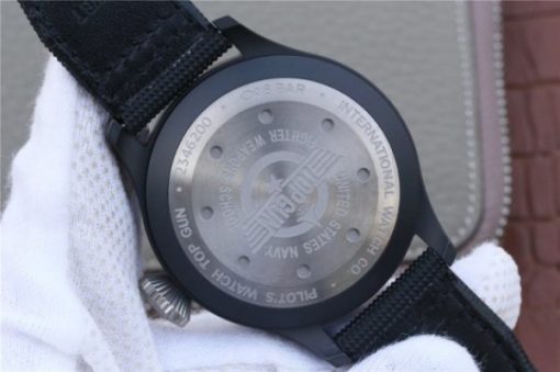 Replica IWC Big Pilot Real PR IW502001 Real Ceramic ZF V2 Black Calfskin Strap A51111 - Image 11