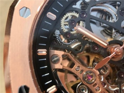 Replica Audemars Piguet Royal Oak 41mm Double Balance Wheel Openworked 15407 RG JF  RG Bracelet A3132 - Image 7