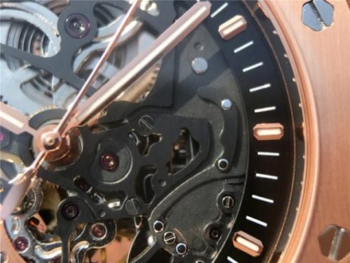Replica Audemars Piguet Royal Oak 41mm Double Balance Wheel Openworked 15407 RG JF  RG Bracelet A3132 - Image 8