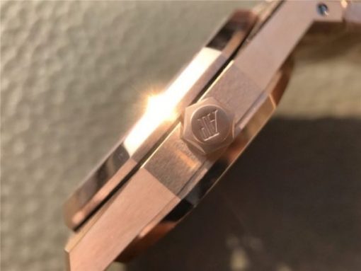 Replica Audemars Piguet Royal Oak 41mm Double Balance Wheel Openworked 15407 RG JF  RG Bracelet A3132 - Image 12