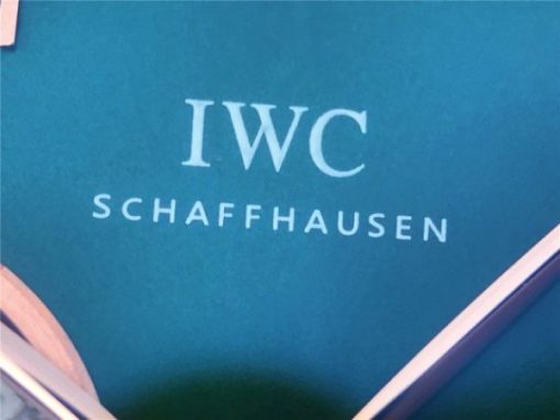 Replica IWC Portuguese Tourbillon IW5463 SS YLF Green Dial RG Markers Black Leather Strap A98900 - Image 4