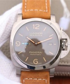 Replica Panerai PAM1351 Titanium ZF Brown Dial Brown Asso Strap P9010