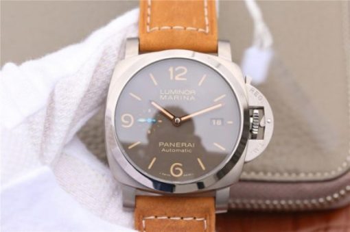 Replica Panerai PAM1351 Titanium ZF Brown Dial Brown Asso Strap P9010