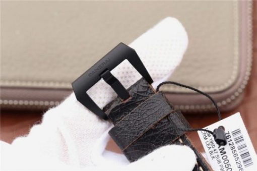Replica Panerai PAM508 VSF Real Ceramic Black Distressed Calfskin Strap P.9000 - Image 7