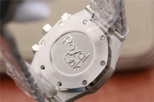 Replica Audemars Piguet Royal Oak Chronograph SS JHF White/Black Dial SS Bracelet A7750 - Image 11