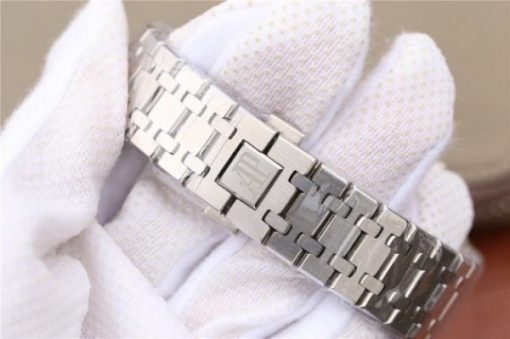Replica Audemars Piguet Royal Oak Chronograph SS JHF White/Black Dial SS Bracelet A7750 - Image 12