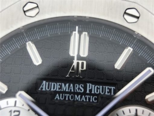 Replica Audemars Piguet Royal Oak Chronograph SS JHF Black/White Dial SS Bracelet A7750 - Image 4