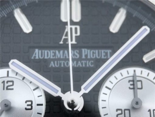 Replica Audemars Piguet Royal Oak Chronograph SS JHF Black/White Dial SS Bracelet A7750 - Image 8