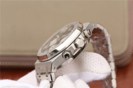Replica Audemars Piguet Royal Oak Chronograph SS JHF Black/White Dial SS Bracelet A7750 - Image 10