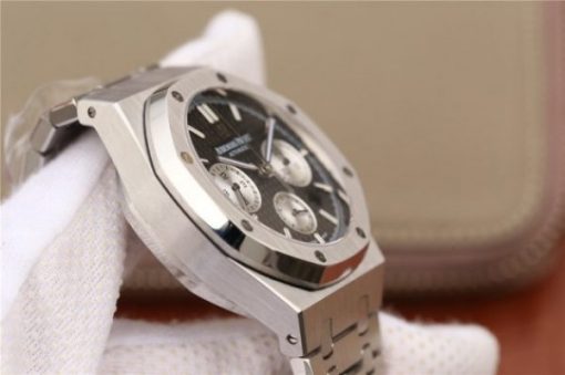 Replica Audemars Piguet Royal Oak Chronograph SS JHF Black/White Dial SS Bracelet A7750 - Image 11