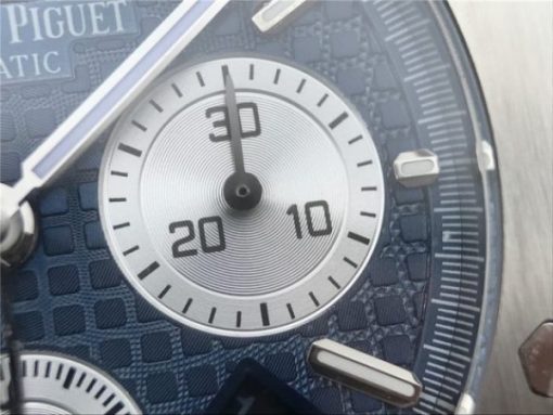 Replica Audemars Piguet Royal Oak Chronograph SS JHF Blue/White Dial SS Bracelet A7750 - Image 7