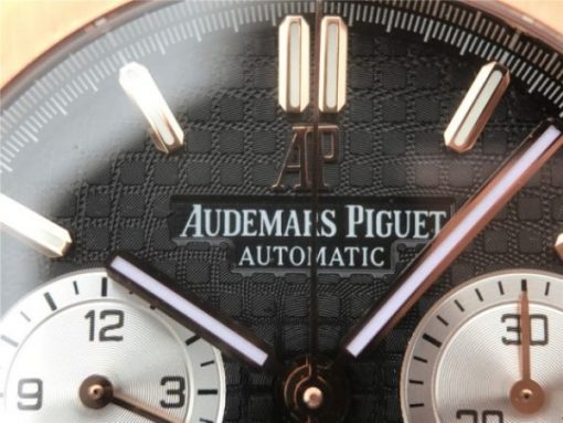 Replica Audemars Piguet Royal Oak Chronograph RG JHF Black/White Dial RG Bracelet A7750 - Image 4