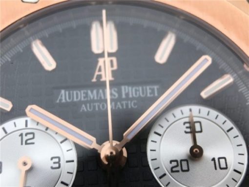 Replica Audemars Piguet Royal Oak Chronograph RG JHF Black/White Dial RG Bracelet A7750 - Image 8