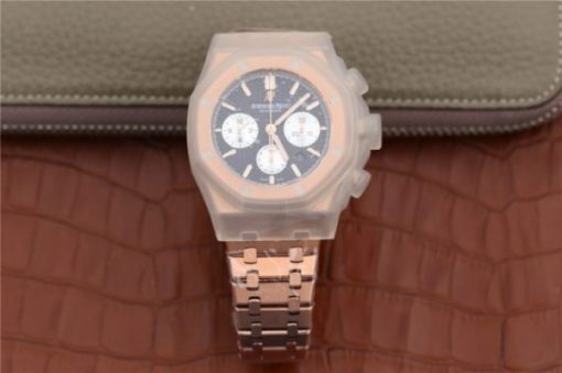 Replica Audemars Piguet Royal Oak Chronograph RG JHF Black/White Dial RG Bracelet A7750 - Image 15
