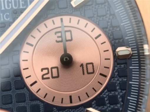 Replica Audemars Piguet Royal Oak Chronograph RG JHF Blue/RG Dial RG Bracelet A7750 - Image 7
