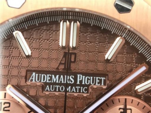Replica Audemars Piguet Royal Oak Chronograph RG JHF Brown/RG Dial RG Bracelet A7750 - Image 4