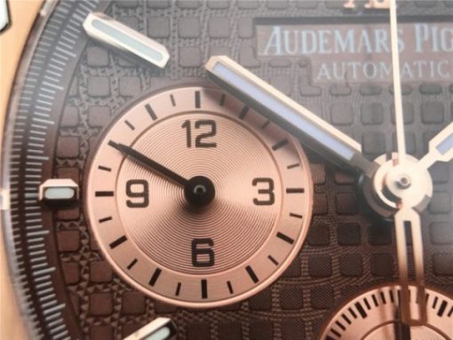 Replica Audemars Piguet Royal Oak Chronograph RG JHF Brown/RG Dial RG Bracelet A7750 - Image 6