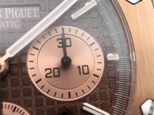 Replica Audemars Piguet Royal Oak Chronograph RG JHF Brown/RG Dial RG Bracelet A7750 - Image 7