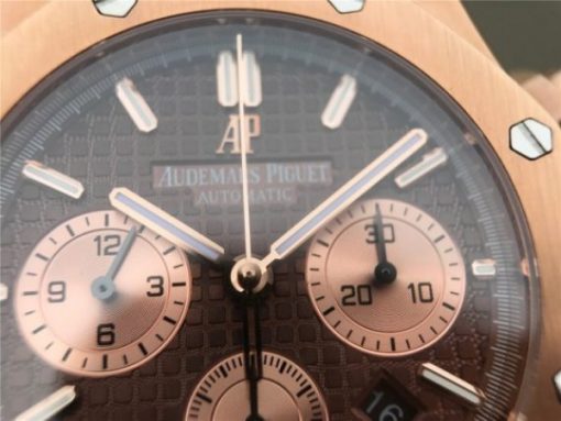 Replica Audemars Piguet Royal Oak Chronograph RG JHF Brown/RG Dial RG Bracelet A7750 - Image 8