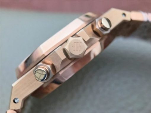 Replica Audemars Piguet Royal Oak Chronograph RG JHF Brown/RG Dial RG Bracelet A7750 - Image 12