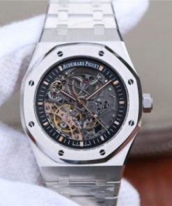Replica Audemars Piguet Royal Oak 41mm Double Balance Wheel Openworked 15407 SS JF SS Bracelet A3132