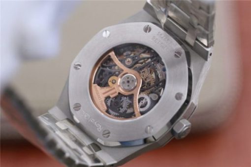 Replica Audemars Piguet Royal Oak 41mm Double Balance Wheel Openworked 15407 SS JF SS Bracelet A3132 - Image 11