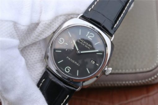 Replica Panerai PAM388 Black Dial Leather Strap P.9000 Super Clone - Image 2