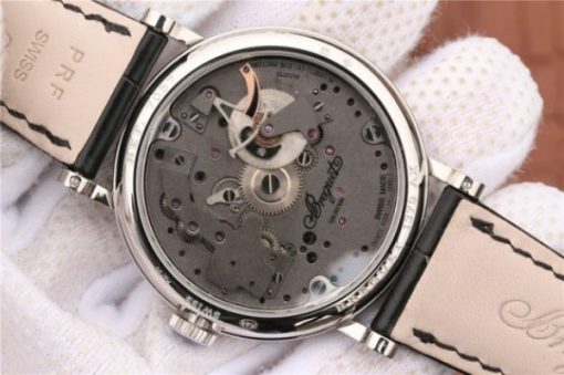 Replica Breguet Tradition 7057BB/G9/9W6 SS SF Black Skeleton Dial Black Leather Strap A507 - Image 6