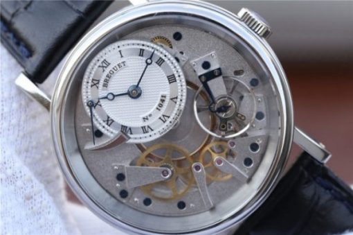 Replica Breguet Tradition 7057BB/11/9W6 SS SF Silver Skeleton Dial Blue Leather Strap A507 - Image 3