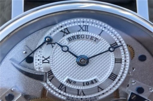 Replica Breguet Tradition 7057BB/11/9W6 SS SF Silver Skeleton Dial Blue Leather Strap A507 - Image 4