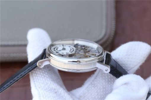 Replica Breguet Tradition 7057BB/11/9W6 SS SF Silver Skeleton Dial Blue Leather Strap A507 - Image 8
