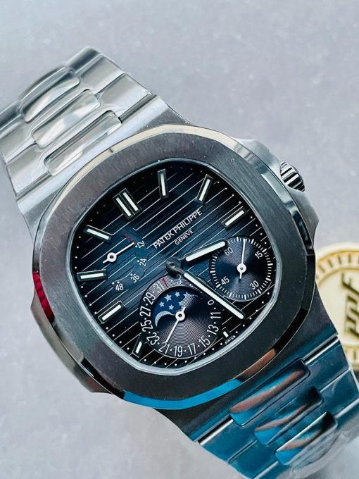 Replica PATEK PHILIPPE Nautilus 5712 SS PPF 1:1 Best Edition Blue Dial on SS Bracelet A240 V2 - Image 5
