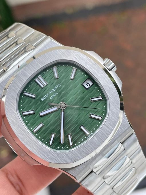Replica PATEK PHILIPPE Nautilus 5711/1A PPF VF 1:1 Best Edition Green Textured Dial on SS Bracelet 324CS - Image 3