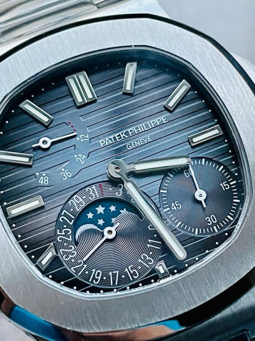 Replica PATEK PHILIPPE Nautilus 5712 SS PPF 1:1 Best Edition Blue Dial on SS Bracelet A240 V2 - Image 3