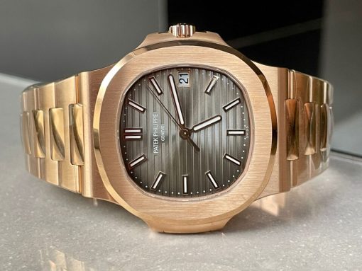 Replica PATEK PHILIPPE Nautilus 5711 3KF 1:1 Best Edition Grey Dial on YG Bracelet A324 V2 - Image 4