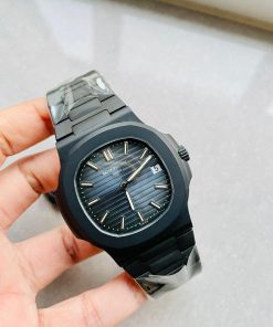 Replica PATEK PHILIPPE Nautilus 5711 ppf 1:1 Best Edition Black Dial on Black Bracelet A324 V2