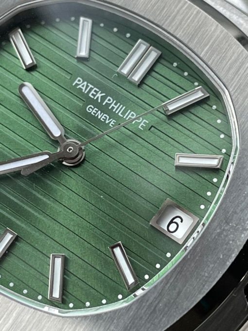 Replica PATEK PHILIPPE Nautilus 5711/1A PPF VF 1:1 Best Edition Green Textured Dial on SS Bracelet 324CS - Image 7