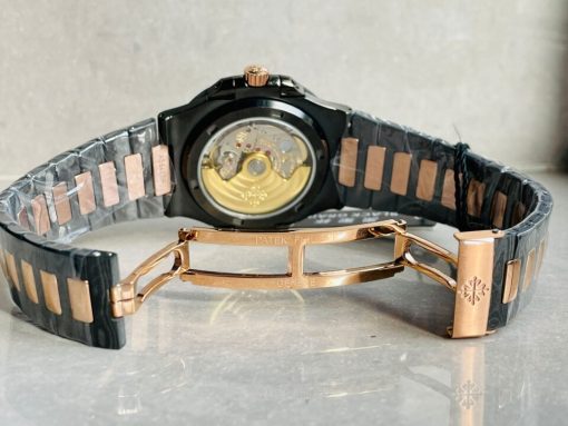 Replica PATEK PHILIPPE Nautilus 5711 DIW Carbon DIWF 1:1 Best Edition Black Textured Dial on Carbon/RG Bracelet 324CS - Image 23