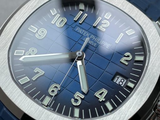 Replica PATEK PHILIPPE Aquanaut 5168G 42mm SS ZF 1:1 Best Edition Blue Dial on Blue Rubber Strap 324CS - Image 5