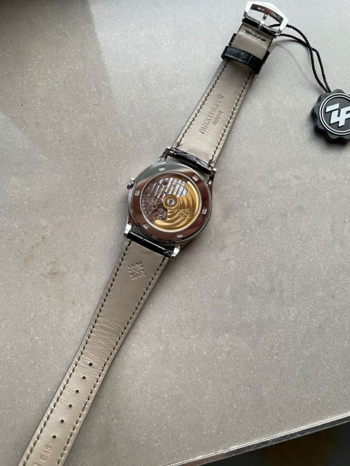 Replica PATEK PHILIPPE Calatrava ZF 5298p Date Sweep Seconds in Diamond Bezel Black Dial ZF factory - Image 14