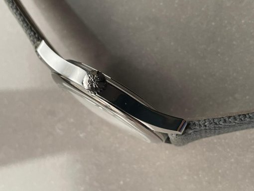 Replica PATEK PHILIPPE Calatrava 6007A-001 SS ZF 1:1 Best Edition Grey Dial on Grey Leather Strap A324CS - Image 9