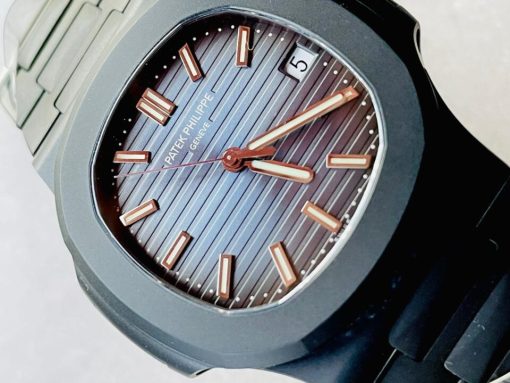 Replica PATEK PHILIPPE Nautilus 5711 ppf 1:1 Best Edition Black Dial on Black Bracelet A324 V2 - Image 3