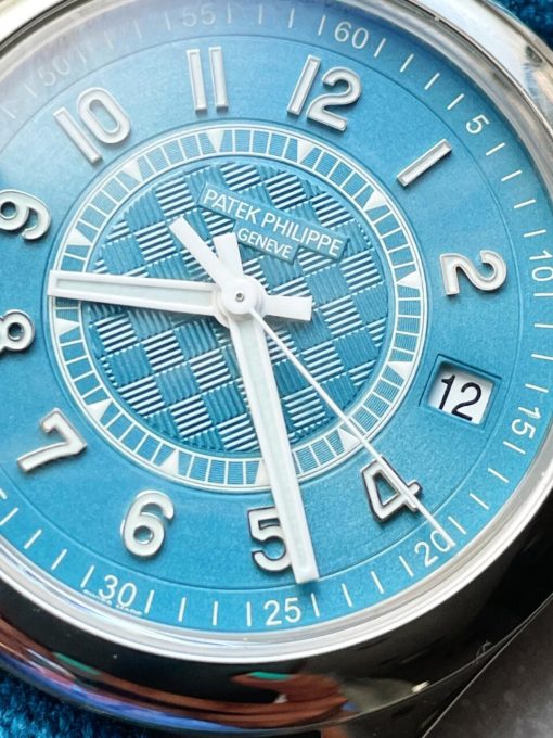 Replica PATEK PHILIPPE Calatrava 6007A-001 SS ZF 1:1 Best Edition Blue Dial on Blue Leather Strap A324CS - Image 8
